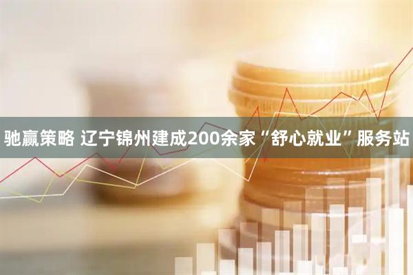 驰赢策略 辽宁锦州建成200余家“舒心就业”服务站